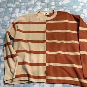 Striped Beige and Brown Sweater